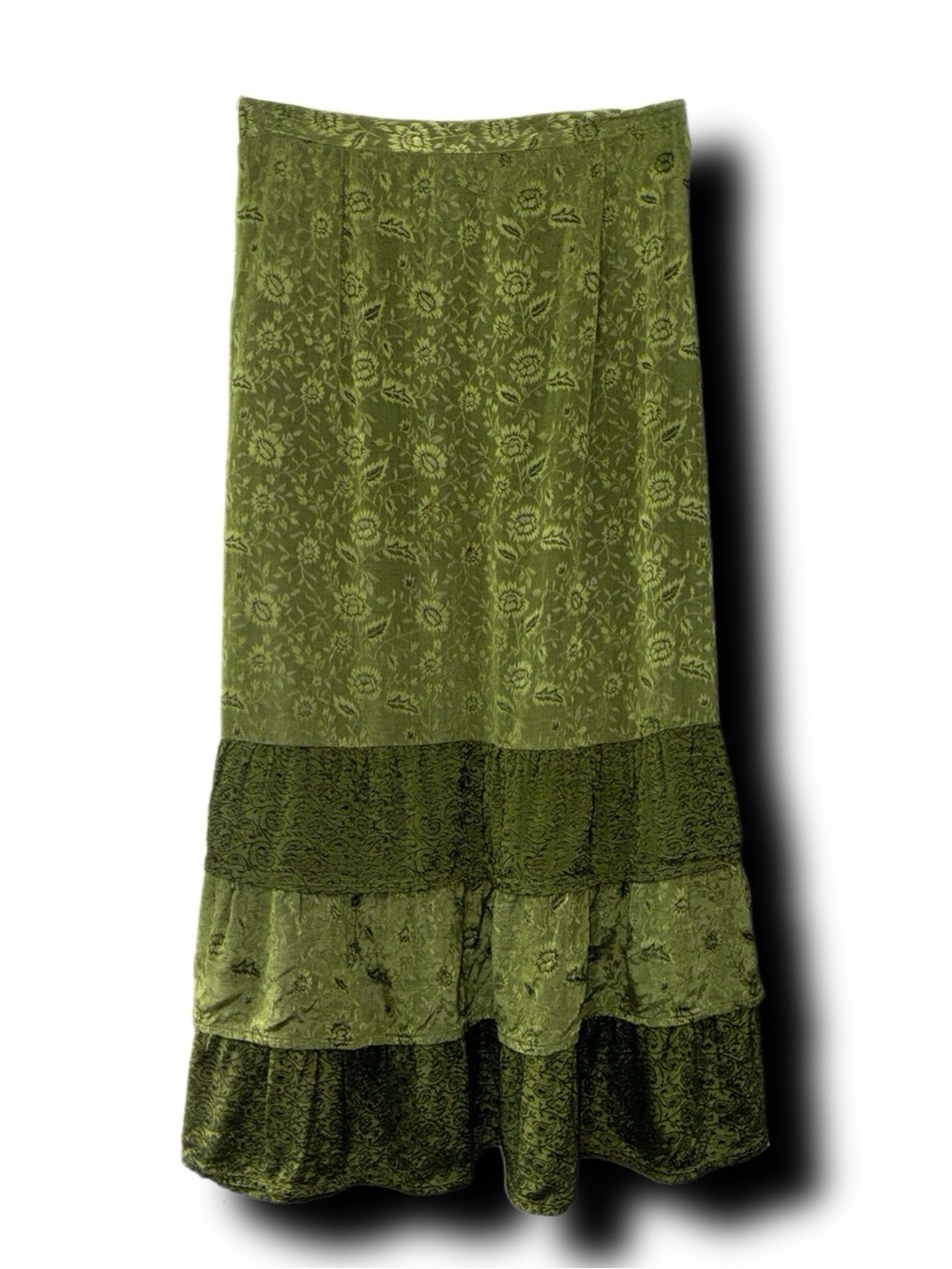 Vintage Y2K Just For Wraps Whimsigoth Fairycore Pixie Hollow Tiered Midi Skirt